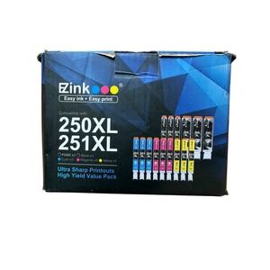 Canon Pixma 250XL 251XL Ink Cartridges Black Cyan Magenta Yellow